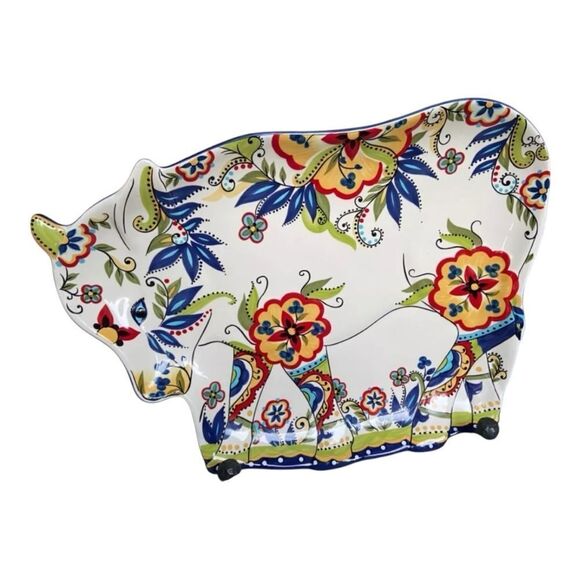 Espana Bocca Lifetstyles Cow Bull serving Plate - Picture 5 of 11